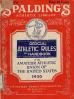 Official athletic rules 1930 and official handbook of the Amateur Athletic Union of the United States Spalding "Red cover" series of athletic handbooks. Spalding's athletic library